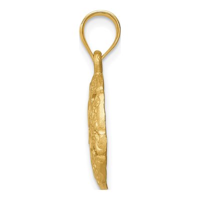 14K Yellow Gold Sand Dollar Pendant – view 3