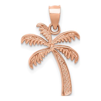 14K Rose Gold Palm Tree Pendant – view 4