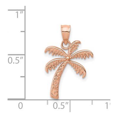 14K Rose Gold Palm Tree Pendant – view 5