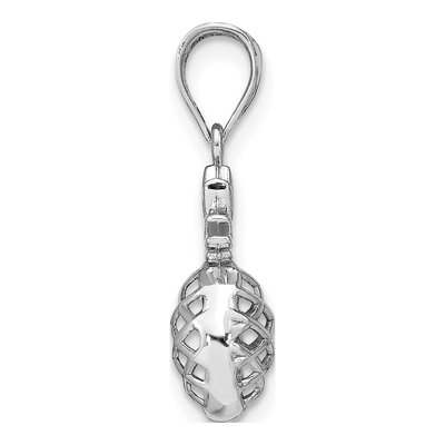 14K White Gold 3-D Pineapple Pendant – view 3