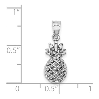 14K White Gold 3-D Pineapple Pendant – view 4