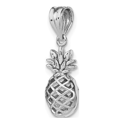 14K White Gold 3-D Pineapple Pendant – view 6