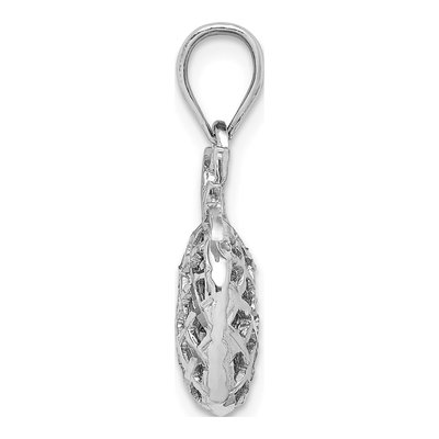 14K White Gold 3D Pineapple Pendant – view 3