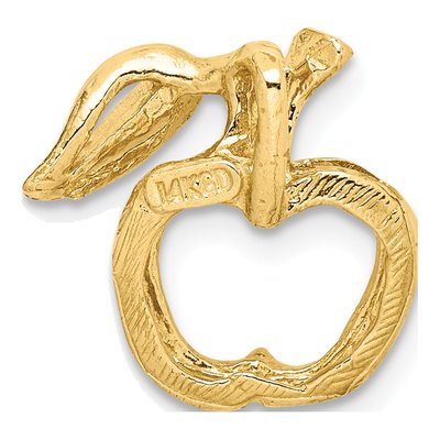 14K Yellow Gold Cut-Out Apple Slide Pendant – view 4