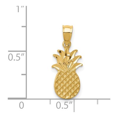 14K Yellow Gold Pineapple Pendant – view 5