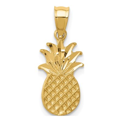 14K Yellow Gold Pineapple Pendant