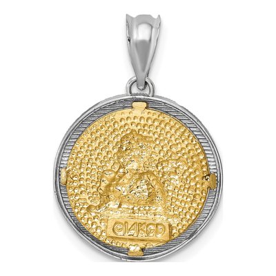 14K Two-Tone Gold Angel Pendant – view 4