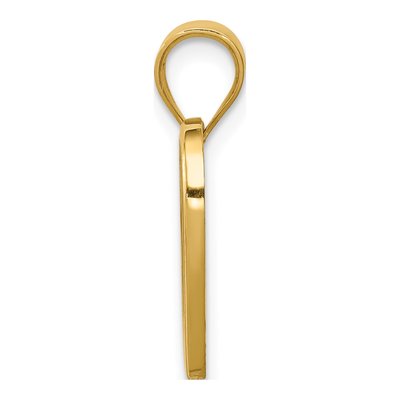 14K Yellow Gold Star of David Heart Pendant – view 3