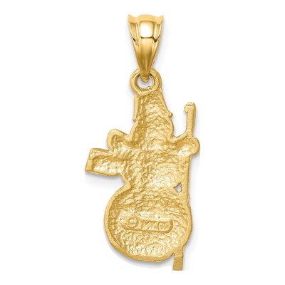 14K Yellow Gold Snowman Pendant – view 4