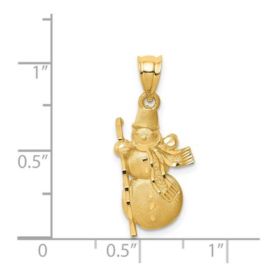 14K Yellow Gold Snowman Pendant – view 5
