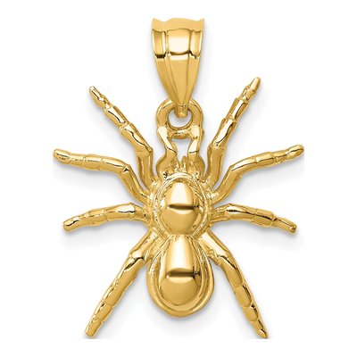 14K Yellow Gold Spider Pendant