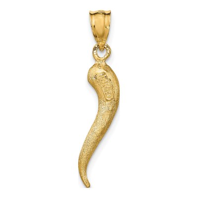 14K Yellow Gold Horn Pendant – view 4