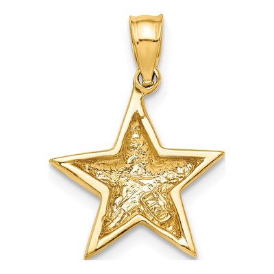 14K Yellow Gold Star Pendant – view 4