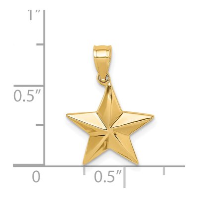 14K Yellow Gold Star Pendant – view 5
