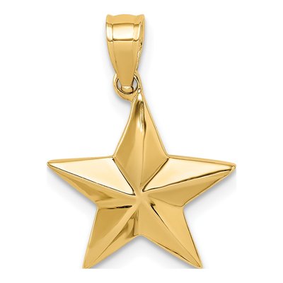 14K Yellow Gold Star Pendant