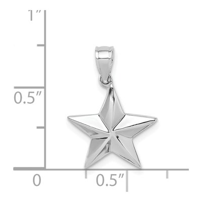 14K White Gold Star Pendant – view 4