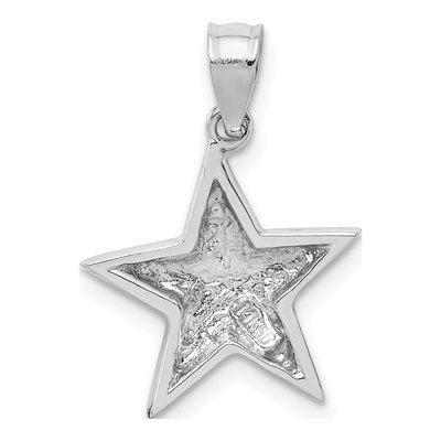 14K White Gold Star Pendant – view 5
