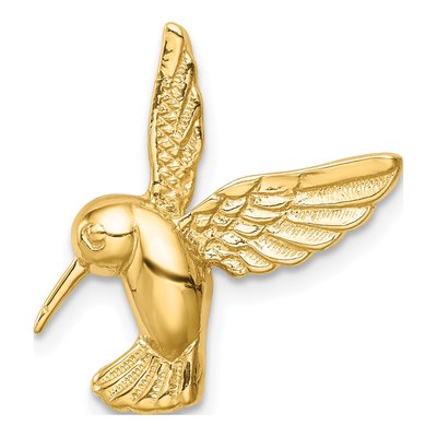 14K Yellow Gold Hummingbird Slide Pendant