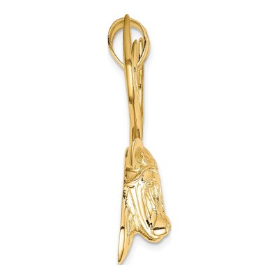 14K Yellow Gold Deer Head Pendant – view 3