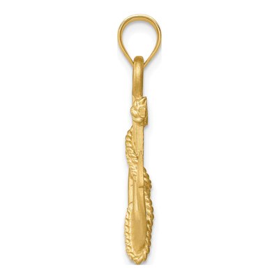 14K Yellow Gold Anchor Pendant – view 3