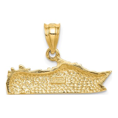14K Yellow Gold Cruise Ship Pendant – view 4