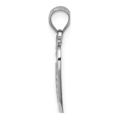 14K White Gold Medical Heart Pendant – view 3