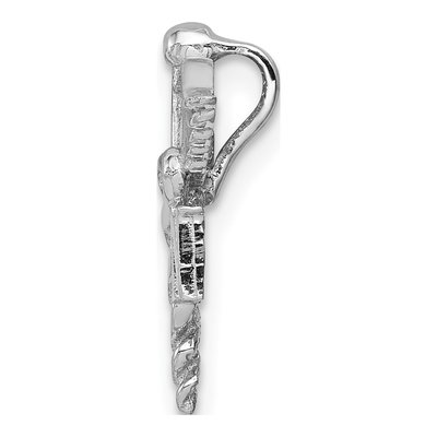14K White Gold RN Registered Nurse Medical Slide Pendant – view 3