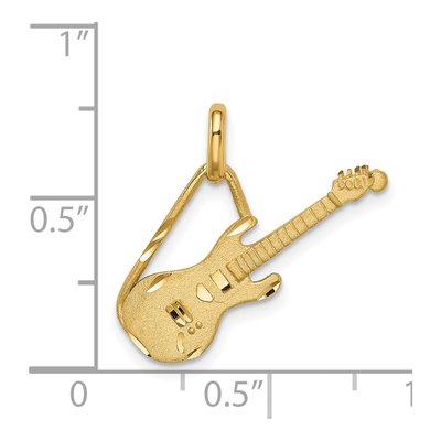 14K Yellow Gold Electric Guitar Pendant – view 5