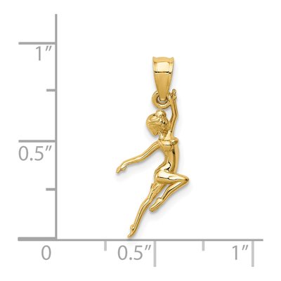 14K Yellow Gold Dancer Pendant – view 5