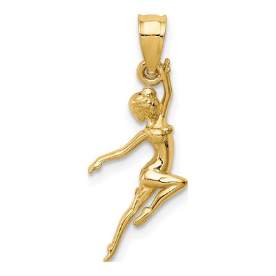 14K Yellow Gold Dancer Pendant