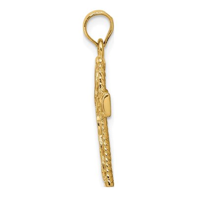 14K Yellow Gold Braided Cross Pendant – view 3