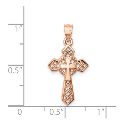 14K Rose Gold Celtic Cross Pendant – view 5