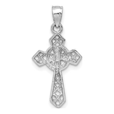 14K White Gold Celtic Cross Pendant – view 4