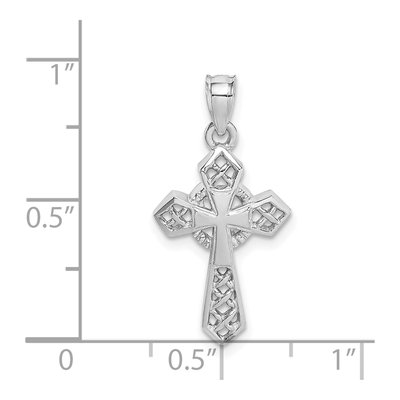 14K White Gold Celtic Cross Pendant – view 5