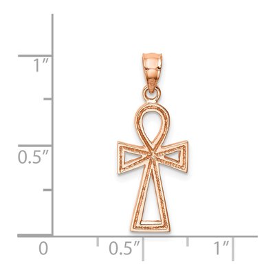 14K Rose Gold Ankh Cross Pendant – view 3