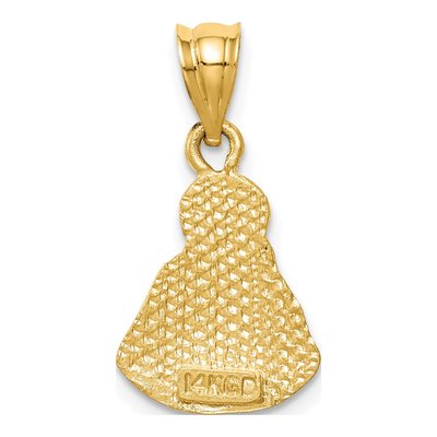 14K Yellow Gold Diamond-Cut Jesus Pendant – view 4