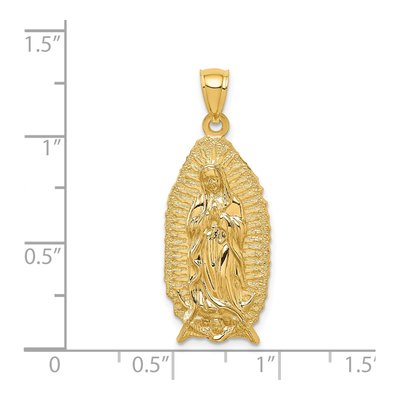 14K Yellow Gold Our of Guadalupe Pendant – view 5