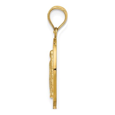 14K Yellow Gold Miraculous Medal Oval Pendant – view 3