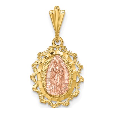 14K Two-Tone Gold Our of Guadalupe Pendant