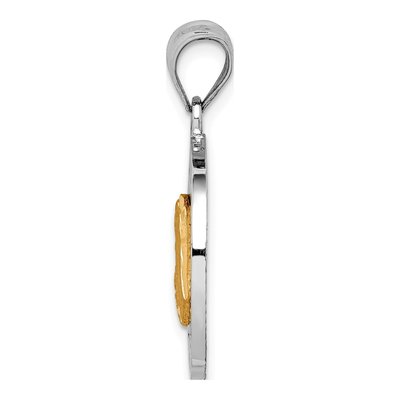 14K Two-Tone Gold Virgin Mary Pendant – view 3
