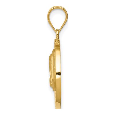14K Yellow Gold Virgin Mary Pendant – view 3