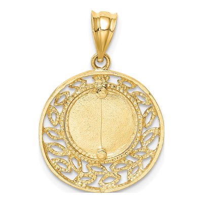 14K Yellow Gold Virgin Mary Pendant – view 4