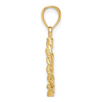 14K Yellow Gold Virgin Mary Pendant – view 3