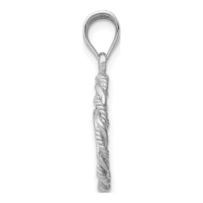 14K White Gold Virgin Mary Pendant – view 3
