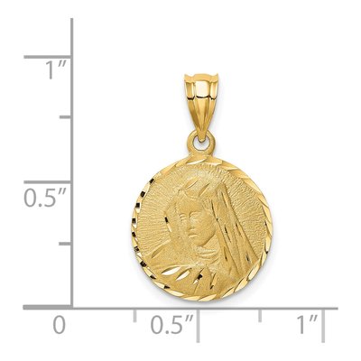 14K Yellow Gold Virgin Mary Pendant – view 5