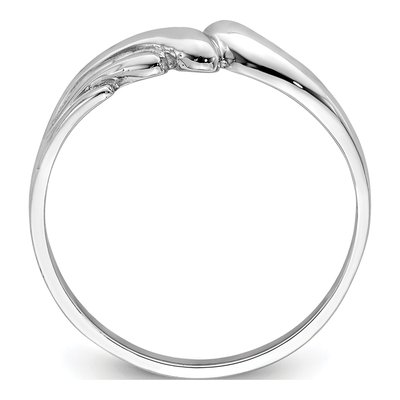 14K White Gold Wave Ring – view 3