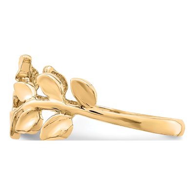 14K Yellow Gold Leaf Ring – view 4