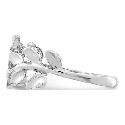 14K White Gold Leaf Ring – view 4