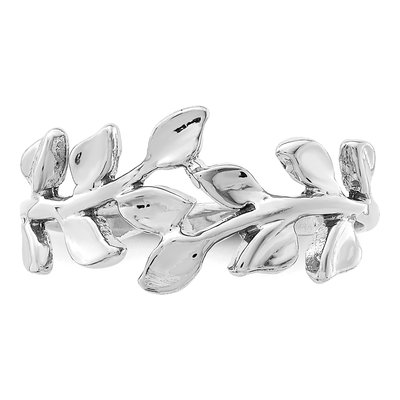 14K White Gold Leaf Ring – view 5