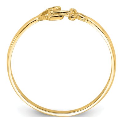14K Yellow Gold Anchor Ring – view 3